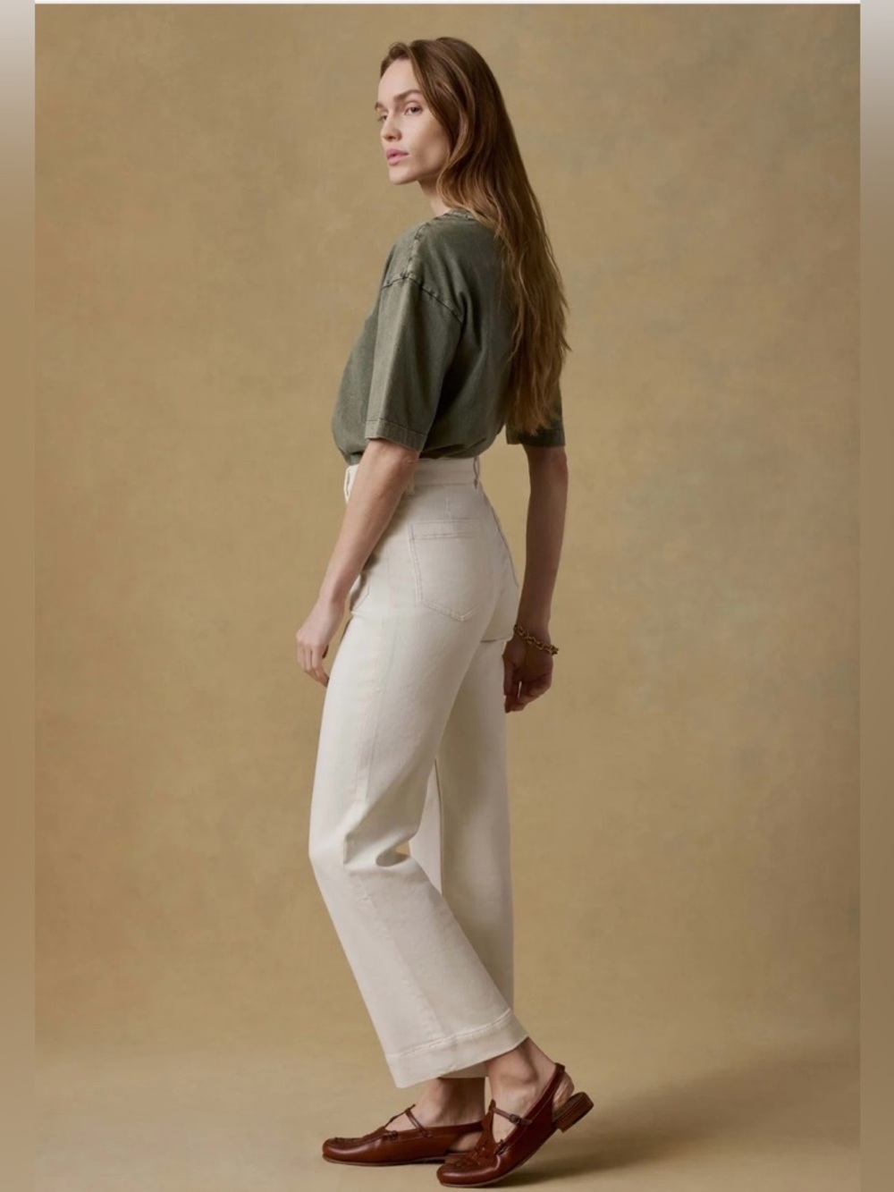 NWT Faherty Stretch Terry High Rise Harbor Pant Size 27 🌷🌷🌷 - Picture 14 of 14